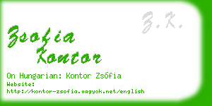 zsofia kontor business card